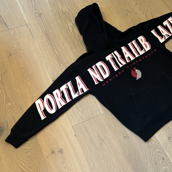 Unk Portland Trail Blazers Black Hoodie L Print NBA - Picture 2 of 14